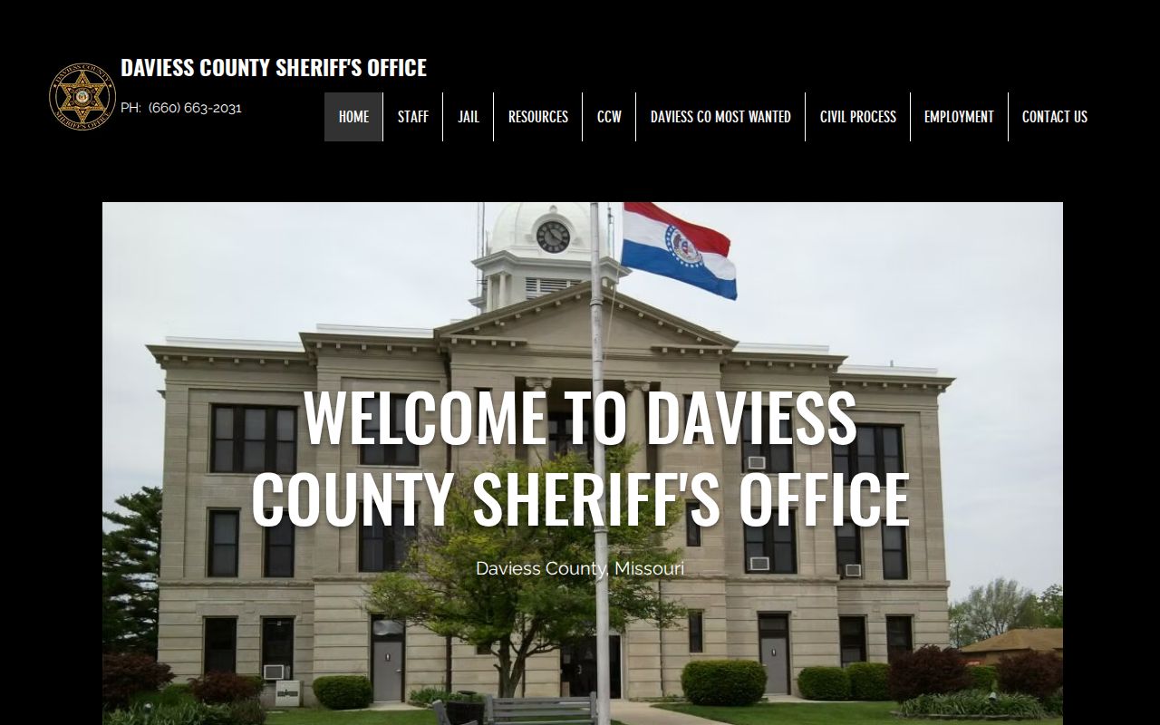 Daviess County Sheriff official record access page