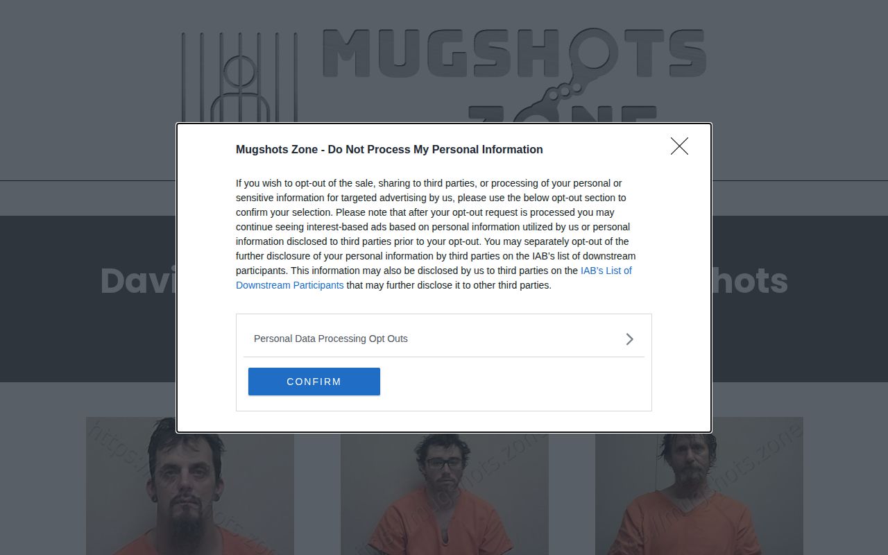 Unofficial Daviess-DeKalb Mugshots.zone page